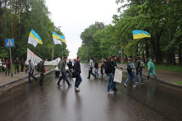 Акція протесту на вулиці Чернігова